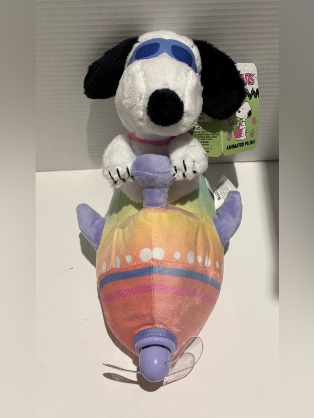 Peanuts Snoopy Animated Plush In Easter Egg Airplane New With Tag